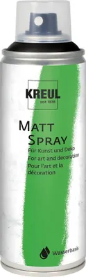 Produktbild von KREUL Farbspray schwarz, 200 ml, matte Sprühfarbe auf Wasserbasis