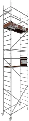 Image de ALTEC Rollfix 2.0 700, avec roulettes (Ø 125 mm) et ancrage mural - Echafaudage de chantier