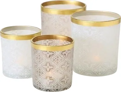 Produktbild von Boltze Gruppe Maroco Windlicht sortiert weiss 8 cm ( 1 Stück )