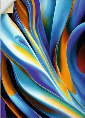Produktbild von ARTland Wandbild, selbstklebend Blau und Orange 2 Größe: 50x70 cm