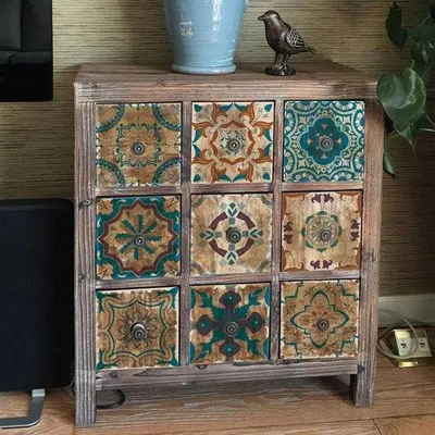 Image de Carreaux muraux industriels - 20 x 20 cm - Autocollants - PVC - 24 pièces - Autocollants muraux pour salle de bains - Cuisine - Carreaux muraux - Autocollants - À motifs