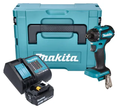 Zdjęcie produktu dla Makita DDF 083 SF1J Akumulatorowa wiertarko-wkrętarka 18 V 40 Nm 1/4'' bezszczotkowa + 1x akumulator 3,0 Ah + ładowarka + Makpac