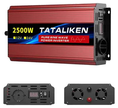 Immagine prodotto di Convertitore di potenza, conversione DC-AC, funzionamento silenzioso della ventola, 12V 2500W 220V 50Hz (standard europeo)