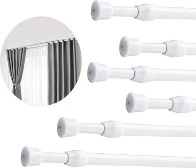 Produktbild von Famanu Teleskopstange 70-120 cm - Weiß, ausziehbar, ohne Bohren