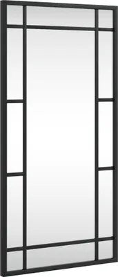 Zdjęcie produktu dla Lustro ścienne, czarne, 30x60 cm, prostokątne, żelazo