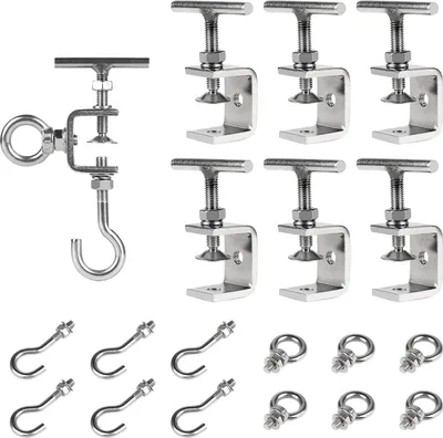 Produktbild von 6 Stück langlebige C-Klemmen 30 mm rostfreie Klemmen Schraubklemmen für Holzverarbeitung Schweißen Tischlerarbeiten 0-25 mm verstellbare Öffnungen