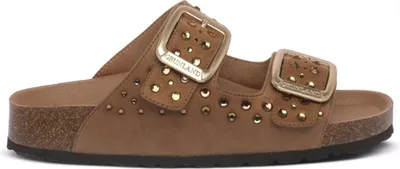 Produktbild von Grünland Damen Sommer Flipflops Sandalen mit verstellbaren Schnallen, Braun