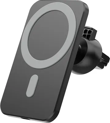 Produktbild von ReZone KFZ-Ladegerät mit Handyhalterung, Schwarz, MagSafe Wireless Charger, 15W, für iPhone 13 12 Pro Max Mini, Feste Fixierung