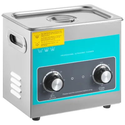 Immagine prodotto di pulitore digitale a ultrasuoni 3L - controllo a pulsante 40kHz - acciaio inox - pulizia gioielli - 24x14x10 cm.