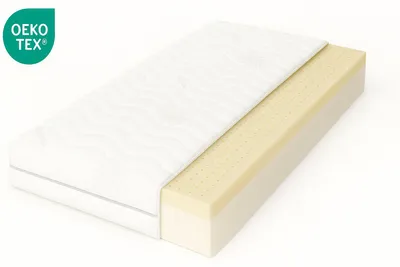 Produktbild von Latex-Schaummatratze 90x200 cm, 11 cm, mittelhart, Antiallergisch, Weiß