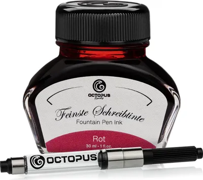 Produktbild von Schreibtinte Rot 30 ml mit Konverter