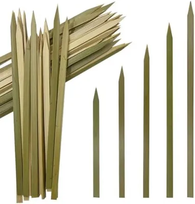 Produktbild von PolkaHome® 100 Bambus-Schaschlikspieße – Set mit 5 Größen, 15-27 cm, natürlich