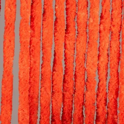 Image de Denl Moustiquaire de porte Rideau en chenille - Luxus Cattail, orange, 100 x 220 cm Qualité supérieure