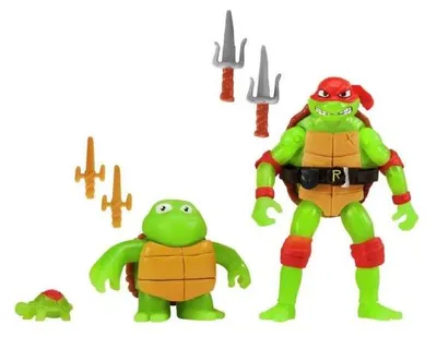 Produktbild von Teenage Mutant Ninja Turtles: Mutant Mayhem Actionfiguren 3er-Pack Raphael Evolution 10 cm