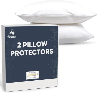 Immagine prodotto di Copri-cuscino protettivo 40x60 - Set di 2 federe impermeabili con cerniera -  Oeko-Tex - Tecnologia di protezione per cuscini 40x60 cm, colore bianco