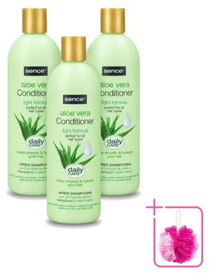 Immagine prodotto di 3 flaconi di balsamo Sence all'Aloe Vera - Idratante - 400 ml - Confezione risparmio - 3 pezzi