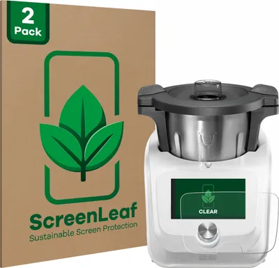 Produktbild von 2x ScreenLeaf Schutzfolie für SilverCrest Monsieur Cuisine Connect nachhaltiger Displayschutz Display Schutz Folie Klar Transparent