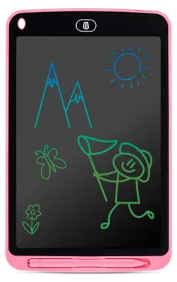 Productafbeelding van LCD-tekenbord voor kinderen, magisch bord van 10,5 inch met pen, één kleur, roze. Sun Baby, schrijftablet en notitieblok
