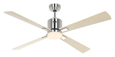 Obrázek produktu pro Stropní ventilátor ECO NEO III 132, kartáčovaný chrom – javor/buk, WiFi, s osvětlením