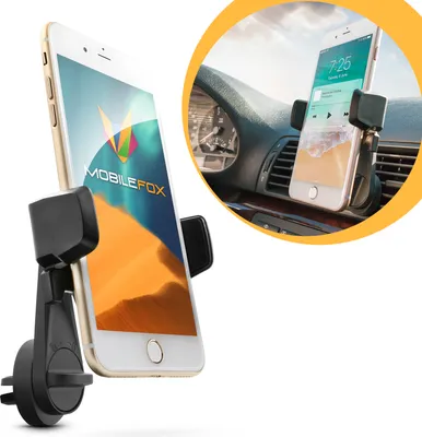 Produktbild von Mobilefox KFZ Handy Fledermaus Lüftungsgitter Halter Halterung Universal Schwarz