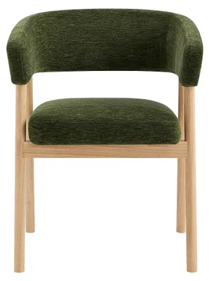 Produktbild von 2er-Set Stühle aus Stoff und Hevea-Holz - Grün JORAKA