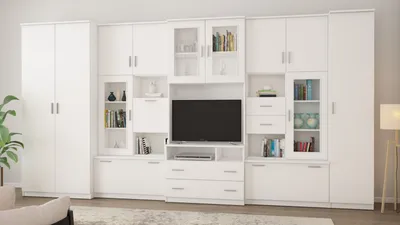 Zdjęcie produktu dla Meblast | Szafka wisząca Lena; Biały - Okucia Premium | Meble, Nowoczesne, Meble TV Premium, Duża szafka wisząca, Szafka wisząca, Zestaw do salonu, Dąb Sonoma