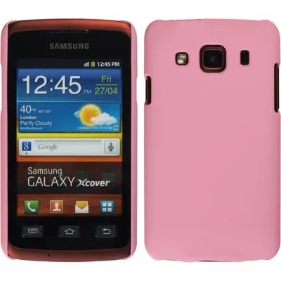 Produktbild von PhoneNatic Case kompatibel mit Samsung Galaxy Xcover - Hülle rosa gummiert Hard-case + 2 Schutzfolien