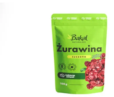 Productafbeelding van Bakal Żurawina, gedroogde cranberry's met appelsap. Natuurlijk. 100g