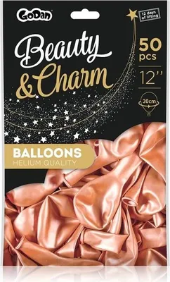 Obrázok produktu pre Kovové ružovo-zlaté balóny 30 cm 50 kusov - (Party - Balóny)