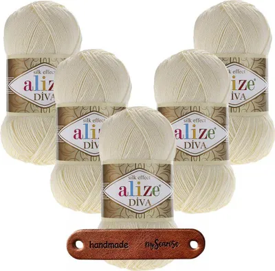 Produktbild von 5 x ALIZE Diva 01 Cream mit Label