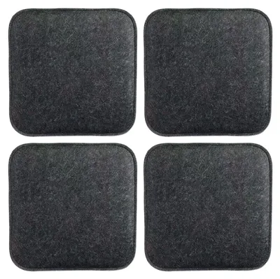 Produktbild von Set mit 4 rutschfesten Sitzkissen – Dunkelgrau, 34 x 34 cm