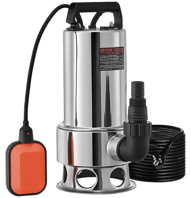 Immagine prodotto di VEVOR pompa per acque reflue 1300W pompa da giardino 230V 20000L/h corsa massima 11m Ideale per pompare acqua da piscine cantine stagni