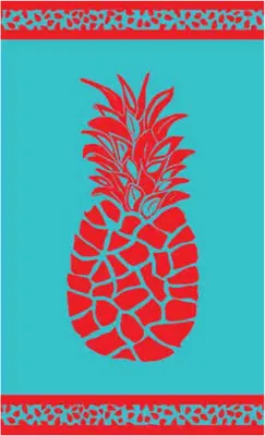 Obrázek produktu pro Plážová osuška Pineapple Ocean - osuška 90 x 160 cm - 100% bavlna