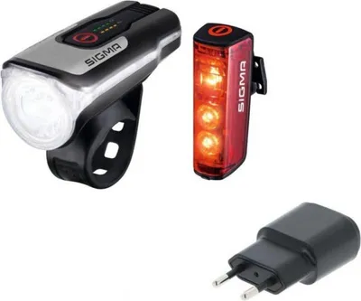 Image de Kit d'éclairage Sigma Aura 80 USB Blaze Éclairage vélo LED Feu avant Feu arrière...