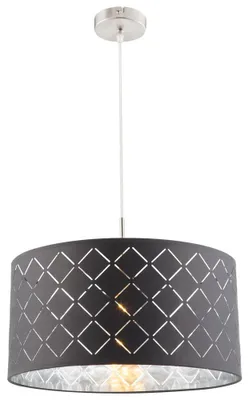 Produktbild von Hängelampe, Textil, schwarz, silber, 40 cm