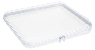 Zdjęcie produktu dla Omgoods - Kosmetyczka wytrzymała i wodoodporna - Pudełko do przechowywania kosmetyków - Przezroczysta, twarda obudowa - 35 x 30 x 5 cm - Trwała i odporna na wstrząsy
