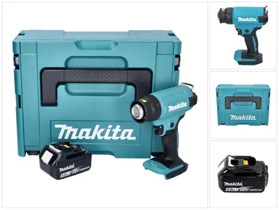 Immagine prodotto di Makita DHG 180 T1J Pistola ad aria calda a batteria 550 °C 18V + 1x Batteria 5,0Ah + Valigetta Makpac - Senza caricabatterie