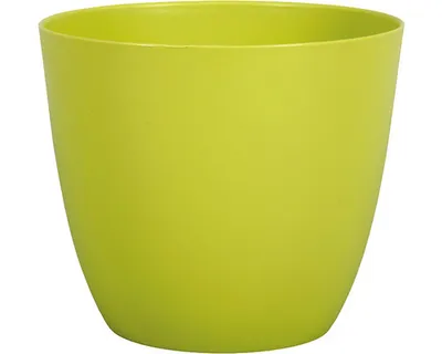 Image de Cache-pot en plastique PATRICIE Ø 11 x 10 cm vert mat