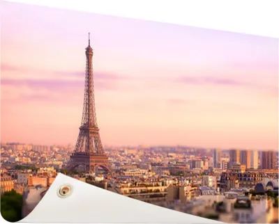 Produktbild von Gartenposter - 60x40 cm - Sonnenuntergang über Paris  - Modernes Wandbilder - Europäische Städte