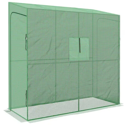 Immagine prodotto di Serra in pellicola, serra, serra con due porte, casetta per pomodori antivento con finestra laterale, protezione UV per giardino, PE, verde