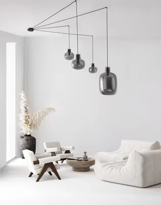 Produktbild von Nova Luce CINZIA Pendelleuchte E27 4-fach Schwarz 180x240cm dimmbar 9236540