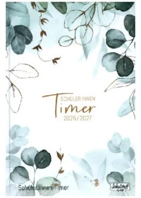 Produktbild von Häfft Schüler Timer Schulstuff 26/27 Mint Blattgold DIN A5