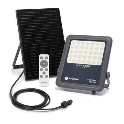 Produktbild von Aigostar 200W Solarstrahler mit Fernbedienung, 2000lm, IP65, 6500K für Außenbereiche