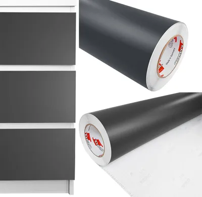 Produktbild von DecoMeister Möbelfolie selbstklebend 100x200 cm - Graphitgrau Matt - Einfarbig Klebefolie für Möbel - Klebefolie Möbel für einfache Anwendung, ideal für die Renovierung von Küche oder Bad - Möbelfolie