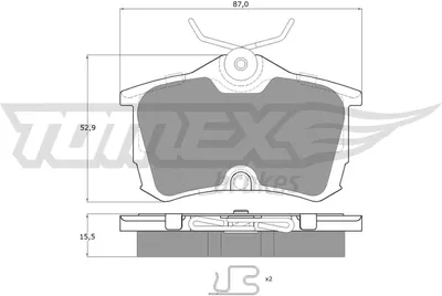 Produktbild von TOMEX brakes Bremsbeläge Satz Hinten Bremsklötze für HONDA Accord VII Limousine (CL, CN) TX 14-51