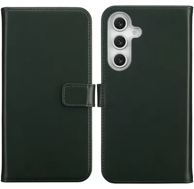 Imagen del producto de Funda de Cuero Auténtico tipo Libro para Samsung Galaxy S25 FE - Verde