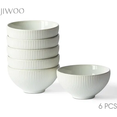 Produktbild von Schale set 6er Ø11,7cm Keramik Frühstücksschale Müslischalen Reisschale Schalen für 6 Personen Bowl Mikrowellen- und Spülmaschinengest