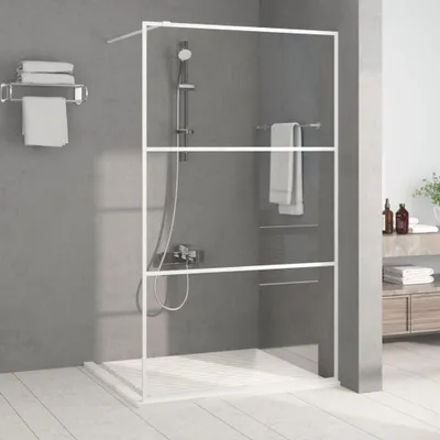 Immagine prodotto di Pannello doccia angolare – Porta doccia in vetro – Ristrutturazione bagno – Profilo in alluminio regolabile – 115 x 195 cm – Bianco
