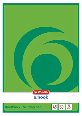 Immagine prodotto di herlitz Briefblock x.book, A5, ungelocht, 50 Blatt, blanko