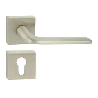 Produktbild von DOMINO Türgriff Drückergarnitur PZ - Profilzylinder Set | Vierkant-Rosette | Türklinke für Zimmertür, Bürotür, Kellertür & Innentür | Türbeschläge aus Znal | Bronze Türdrückergarnitur | VITTORIA-QR M9
